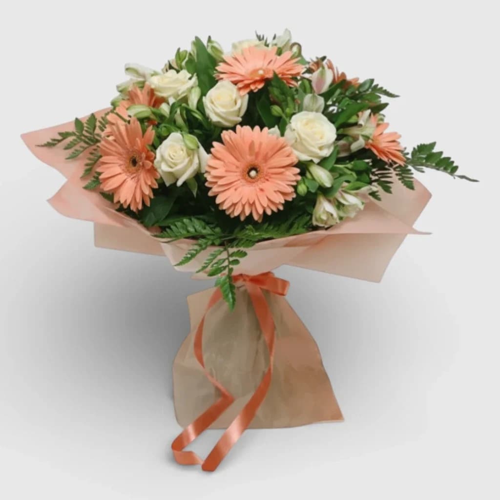 Bouquet de roses et de gerberas ' Inspiration '