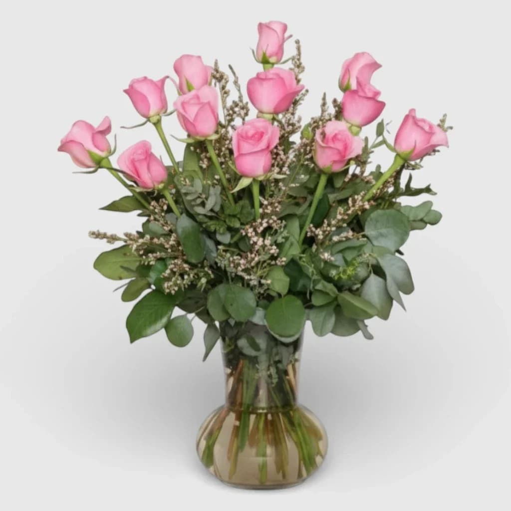 Bouquet de 11 roses roses ' Ma Précieuse '