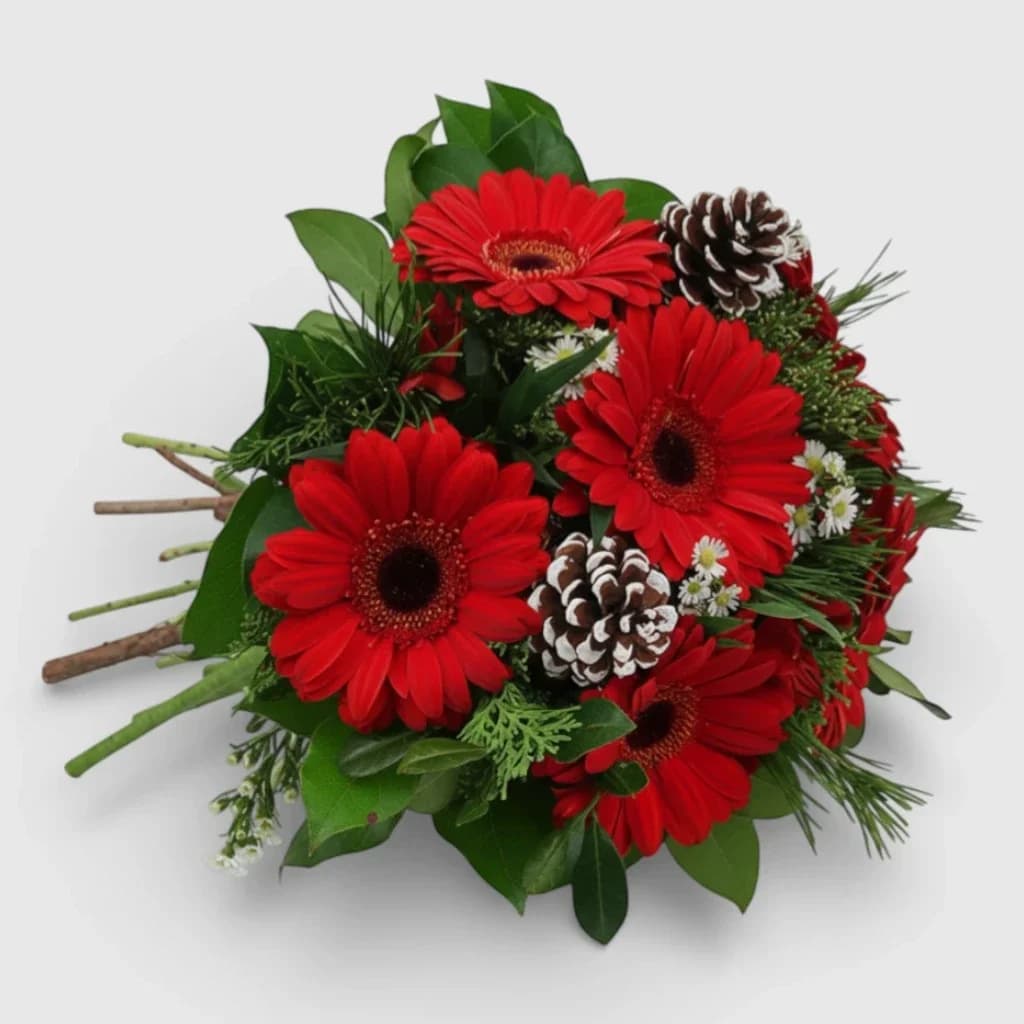 Bouquet de gerberas ' Noël Rubis '