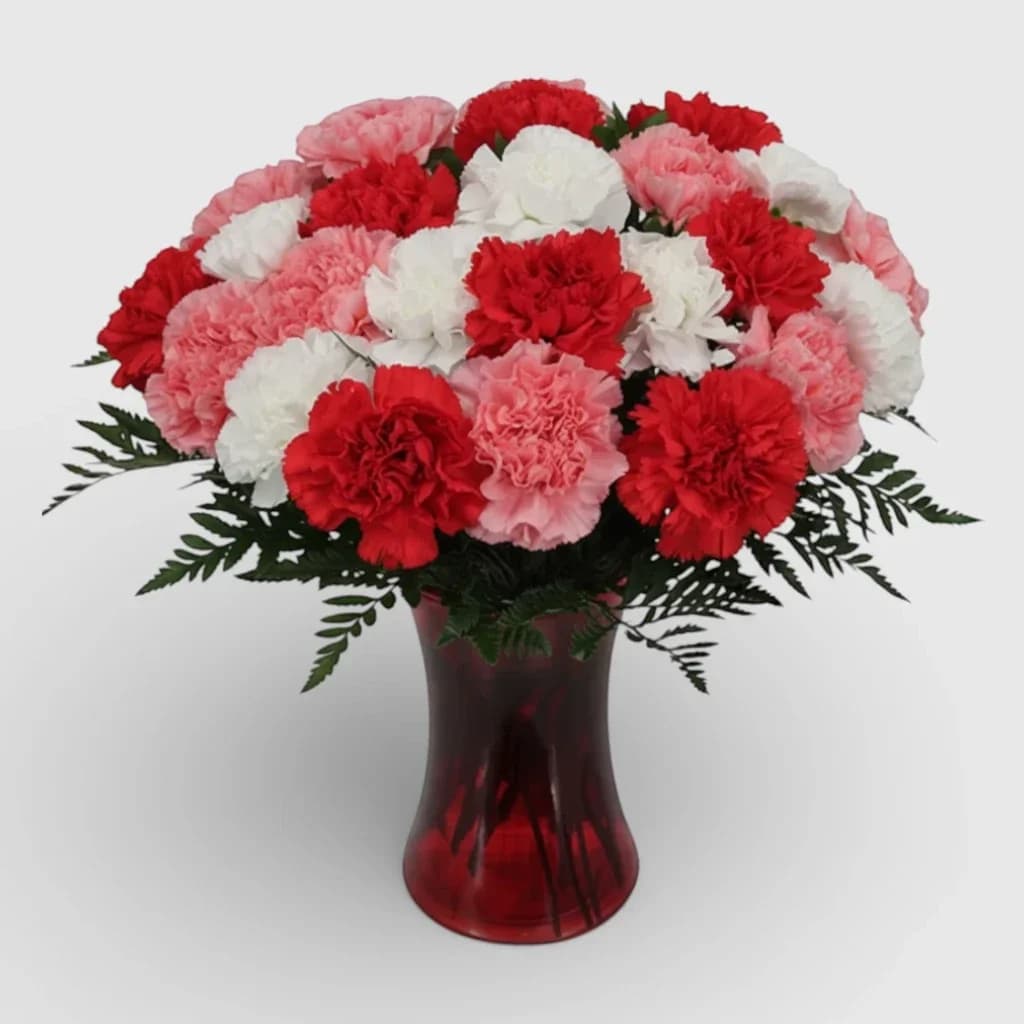 Bouquet d'œillets multicolores ' Symphonie des fleurs '