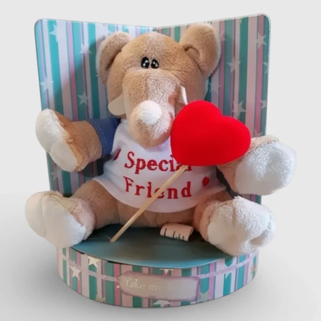 Peluche ' Éléphant ', carte de Saint-Valentin