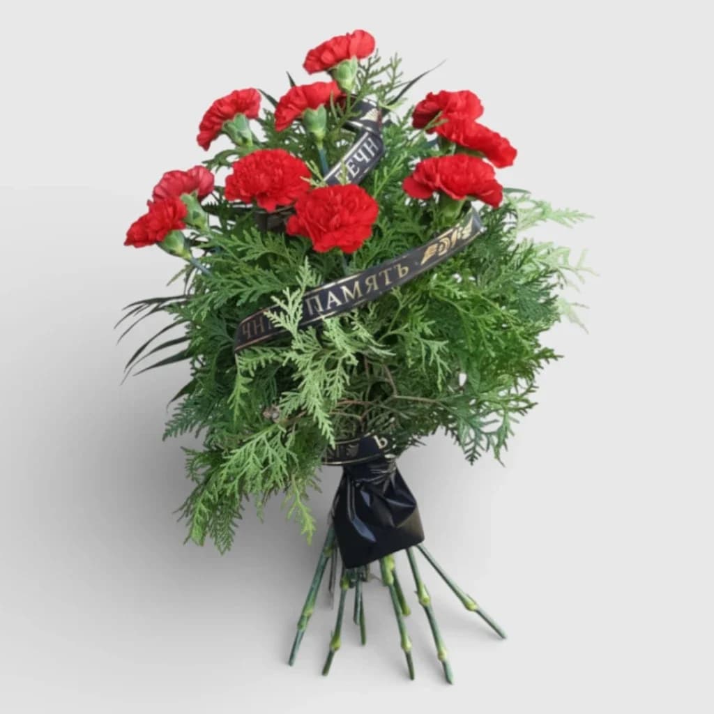 Un bouquet d'œillets rouges