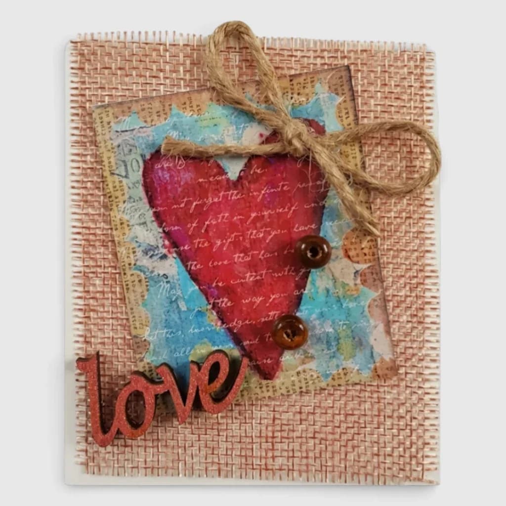 Carte ' Je t'aime ' n°3, fait main