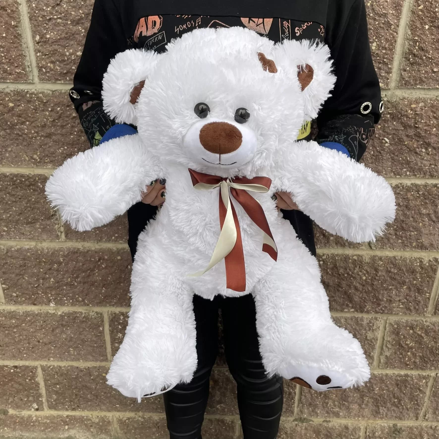 Ours en peluche blanc, 38 cm.