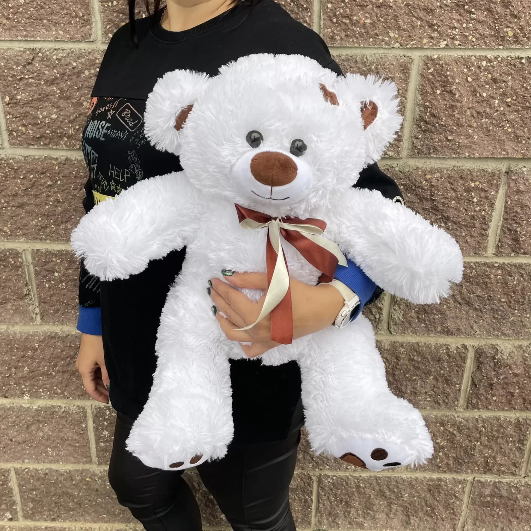 Ours en peluche blanc, 38 cm.