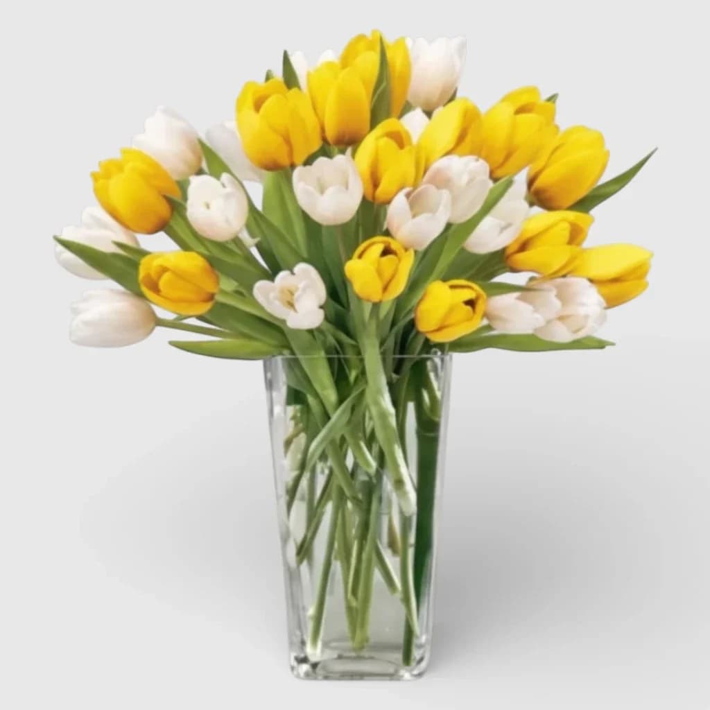 Bouquet de 35 tulipes ' À ma bien-aimée '