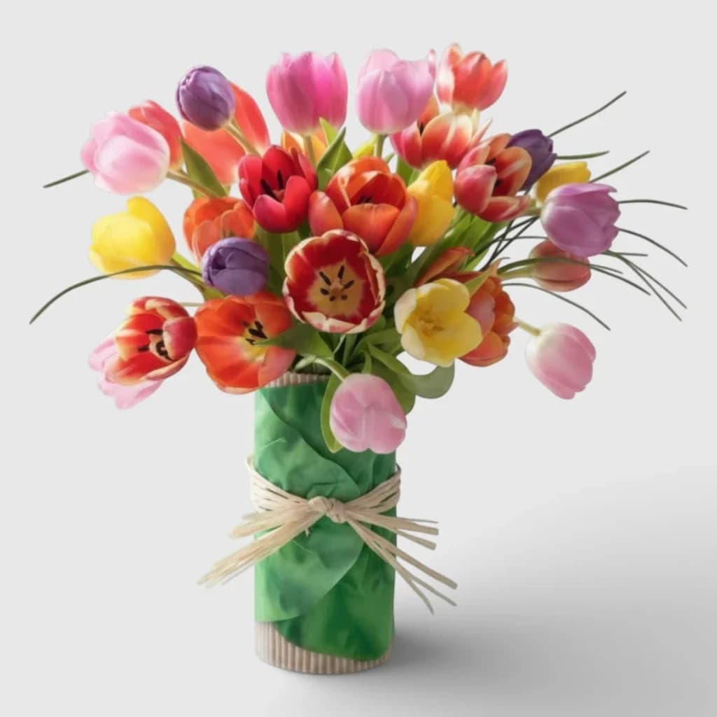 Bouquet de 35 tulipes ' Nega '