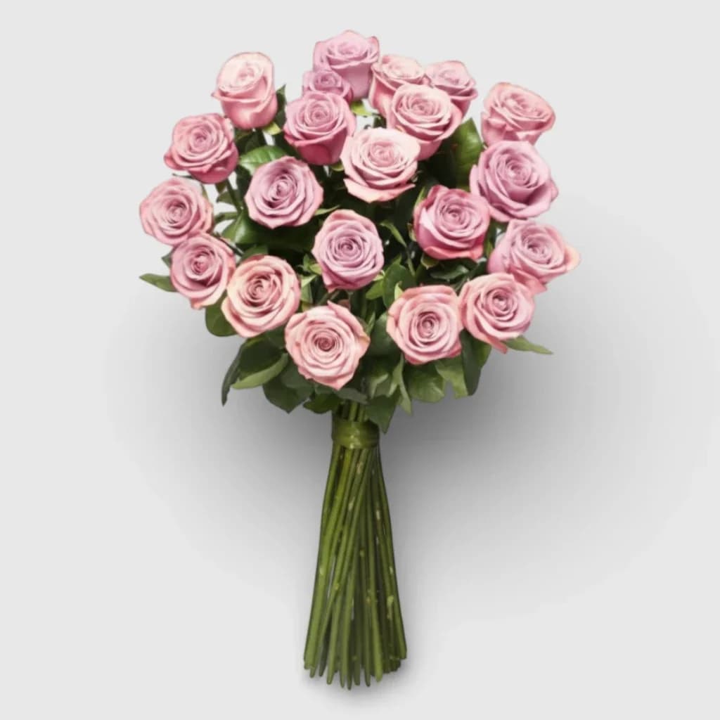 Bouquet de 21 roses roses