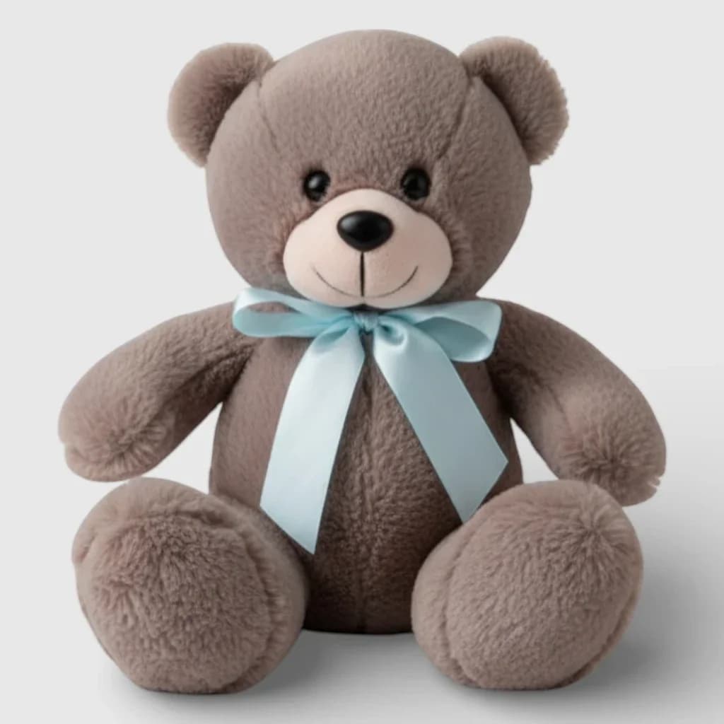 Ours en peluche avec un nœud, brun
