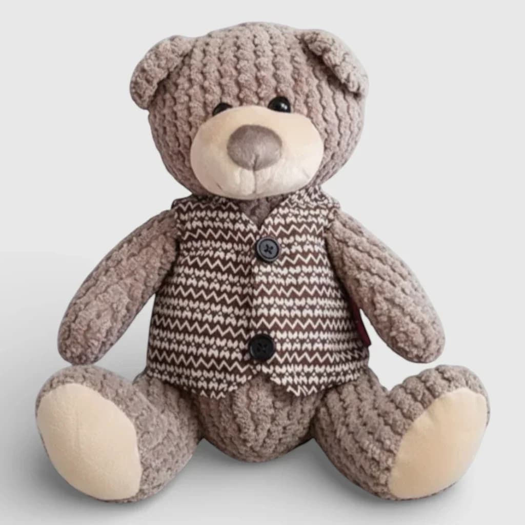 Ours en peluche tricoté, marron