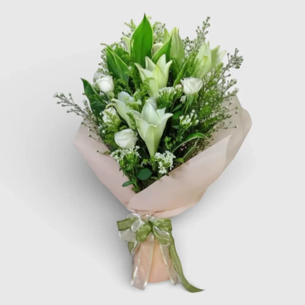 Bouquet de lys et de roses ' Émerveillement '