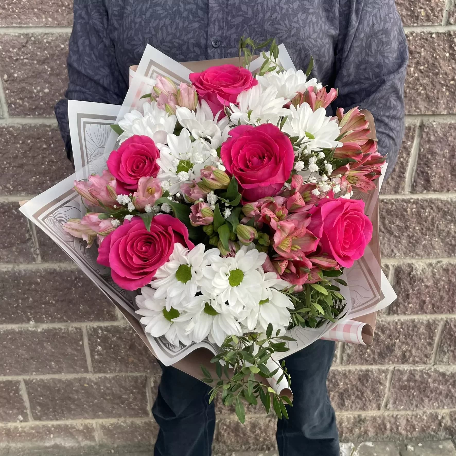 Bouquet ' Extase rose '