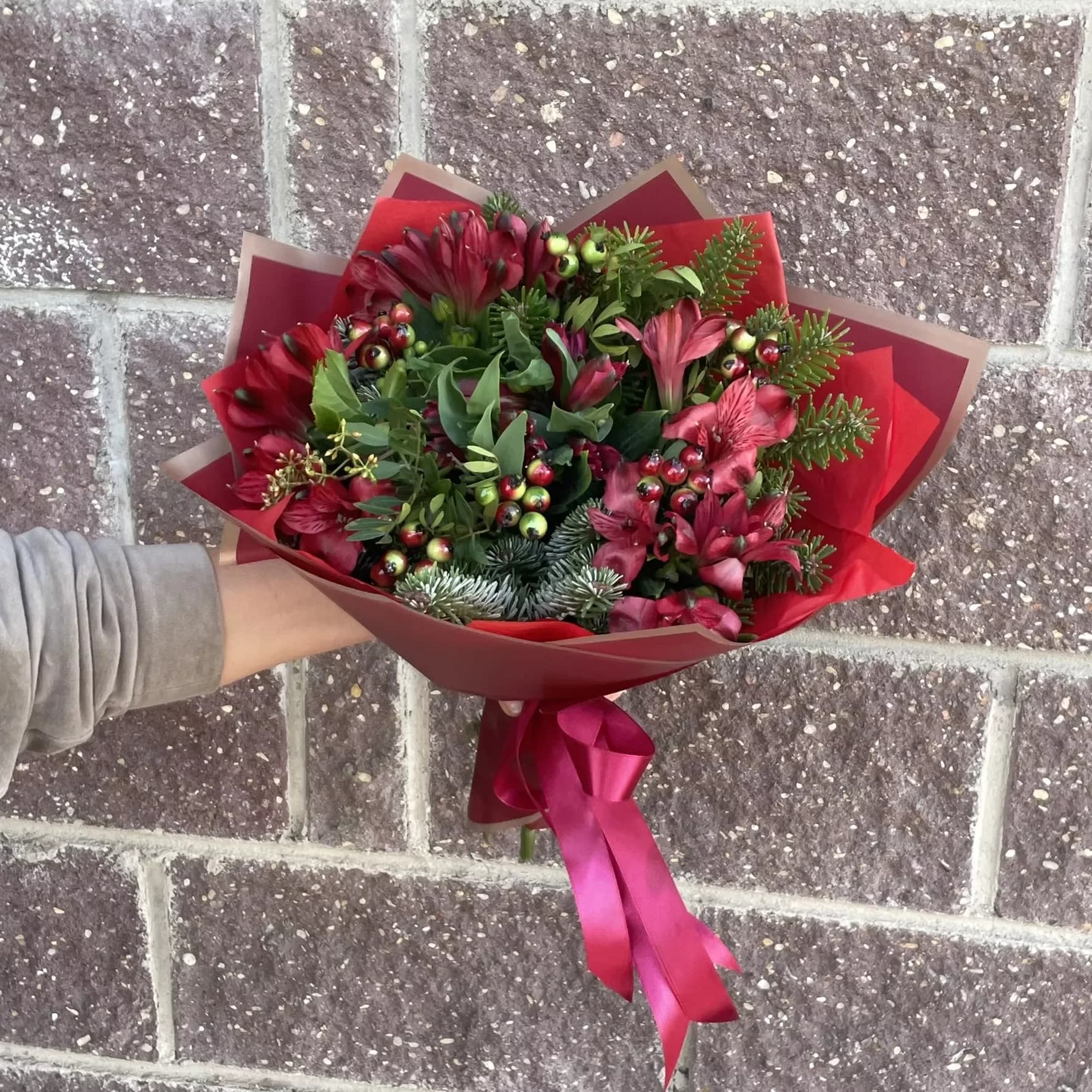 Bouquet de fleurs du Nouvel An ' Flamme rouge '