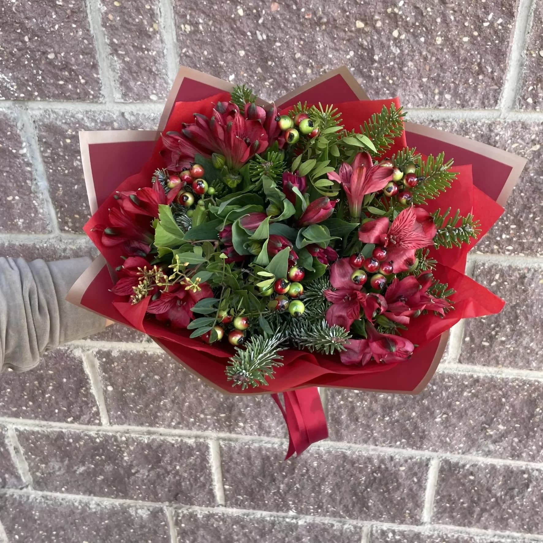 Bouquet de fleurs du Nouvel An ' Flamme rouge '