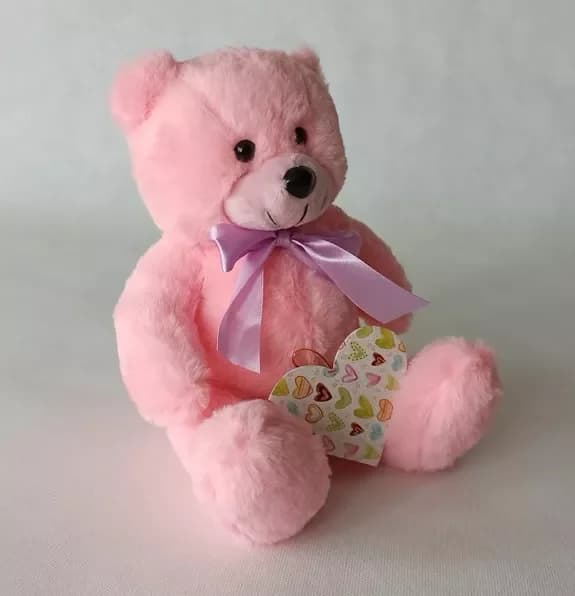 Ours en peluche et bouquet de fleurs