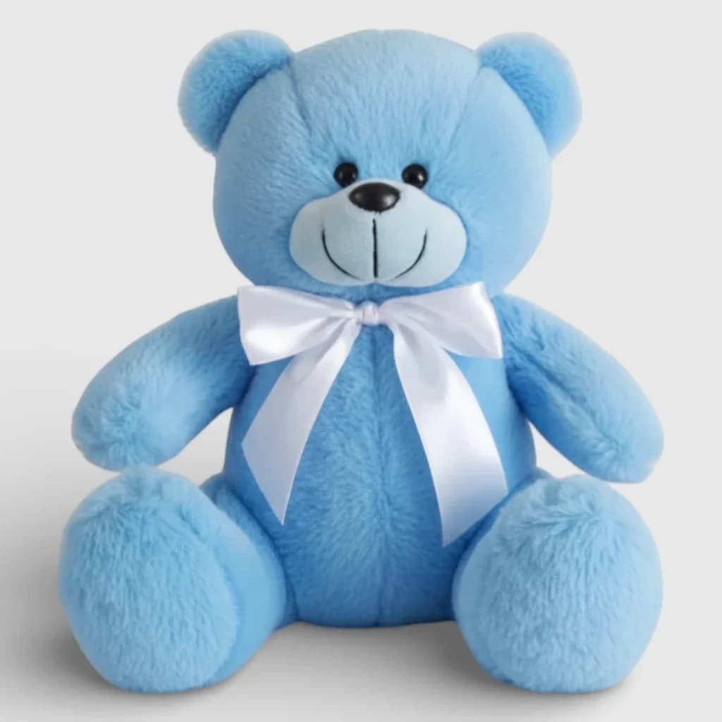 Ours en peluche avec un nœud, bleu clair