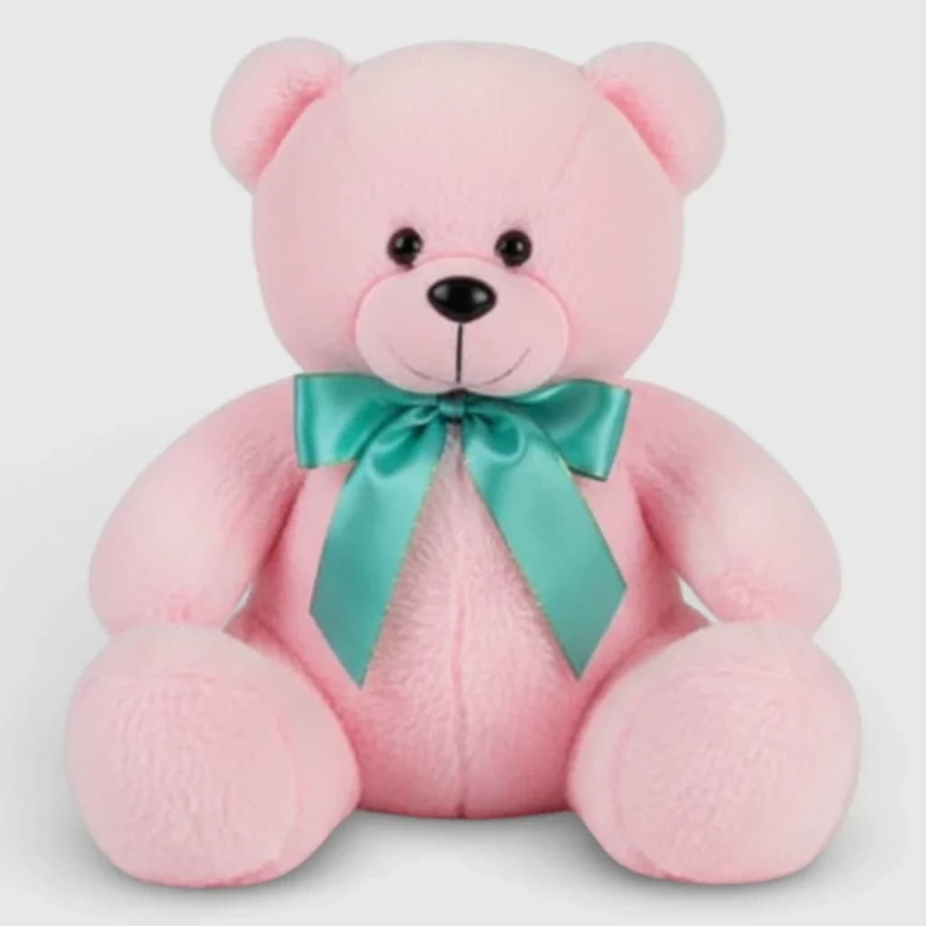 Ours en peluche avec un nœud, rose