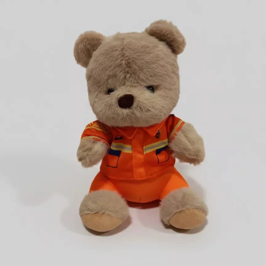 Ours en peluche en costume, marron